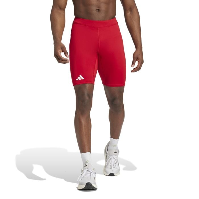 adidas Adizero E S Tights for Men - Lightweight Red Running Shorts for Optimal Performance