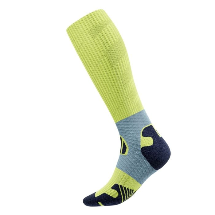 Bauerfeind Trail Run Compression Socks High Cut Size S (42-45) Green/Blue for Running and Recovery