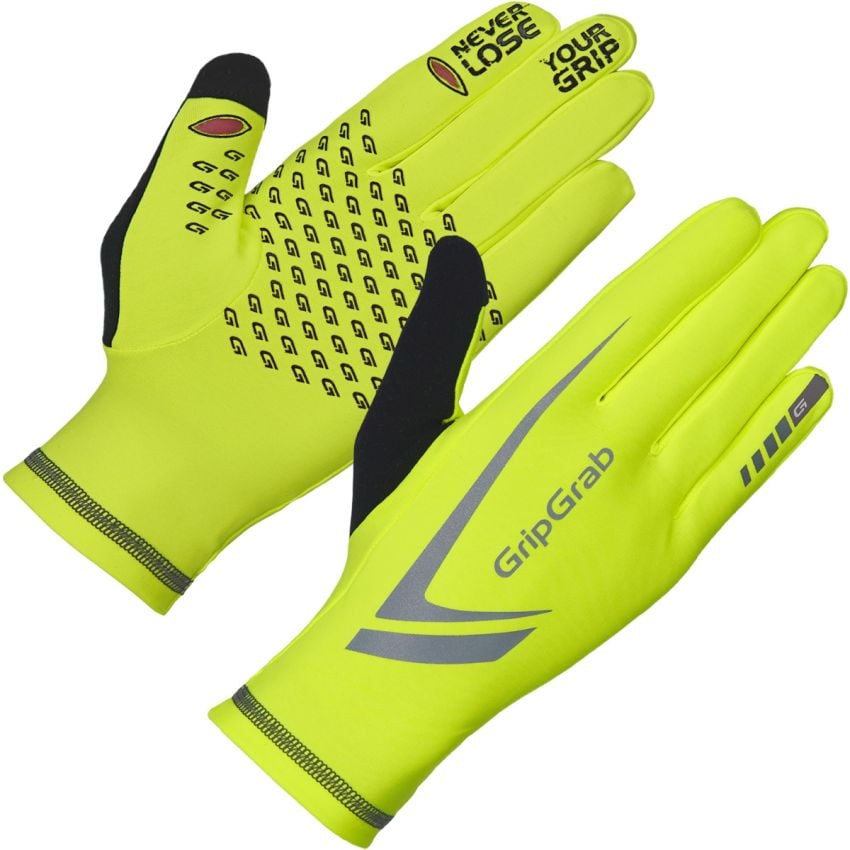 Yellow deals running gloves