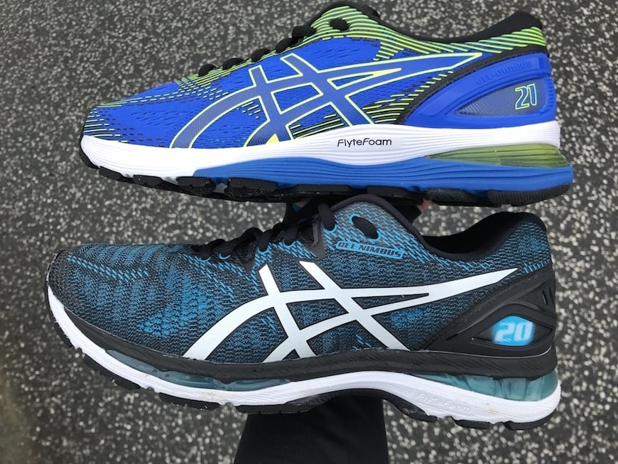 Asics GEL-Nimbus 21 vs. Nimbus 20 