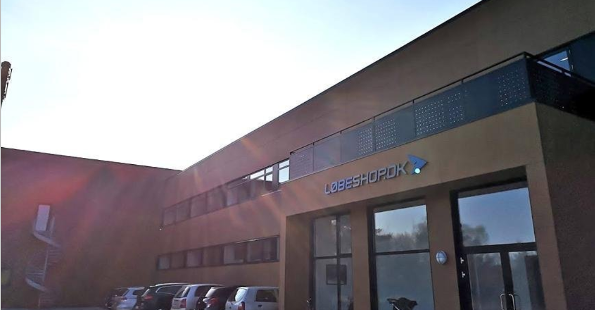 Løbeshop bygning facade