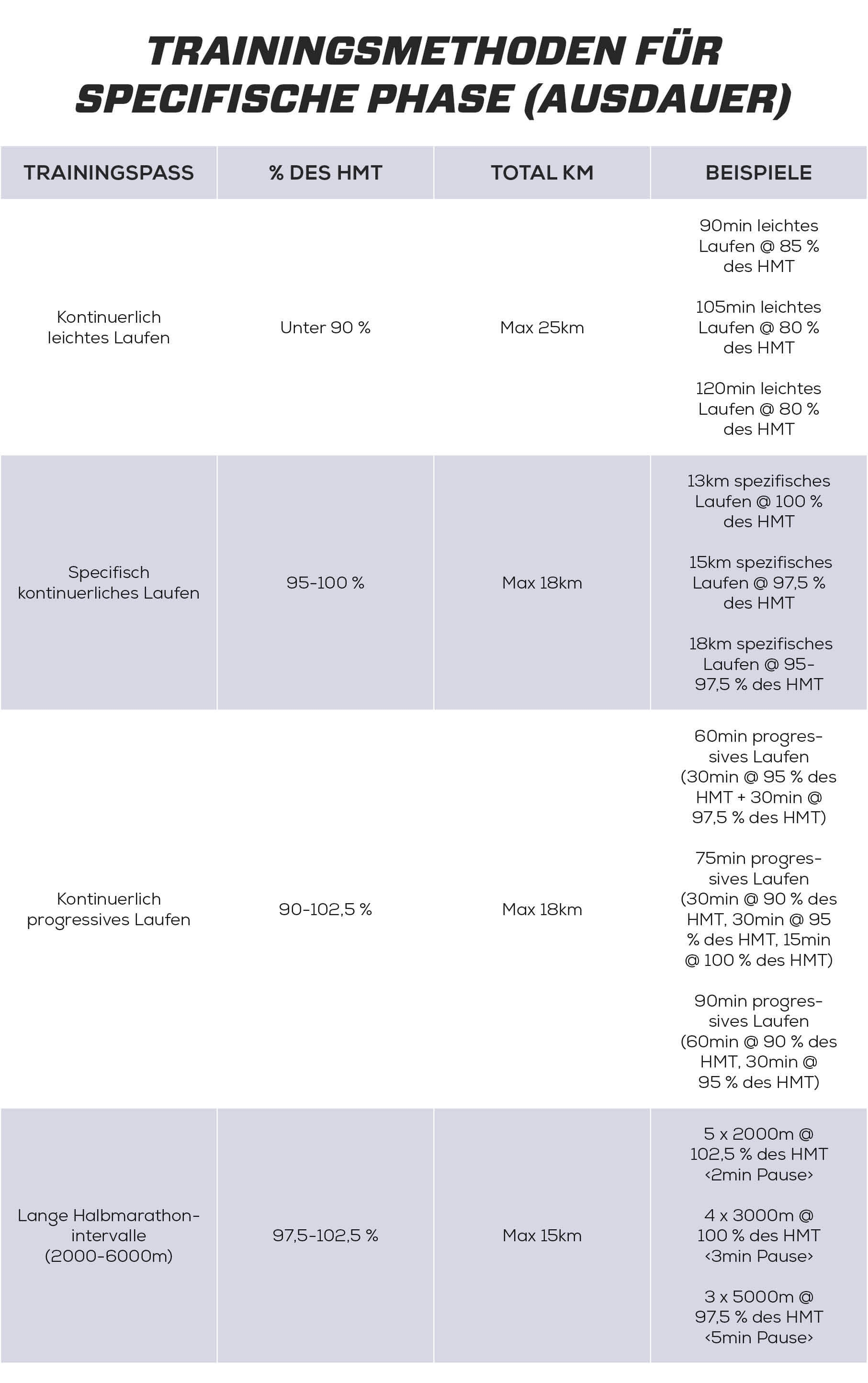 Fase 3 spezifische Fase (Ausdauer) 