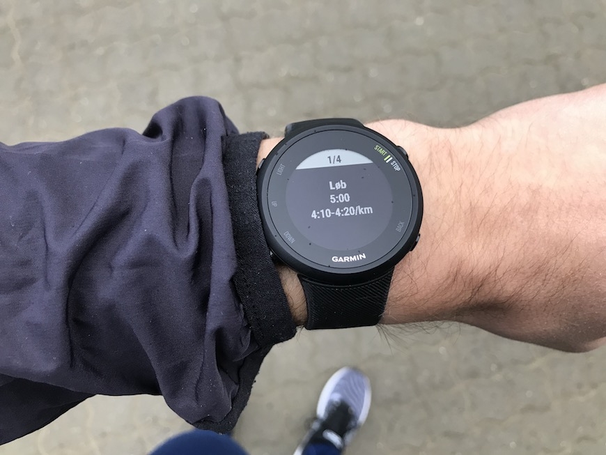 garmin forerunner 45 intervallauf