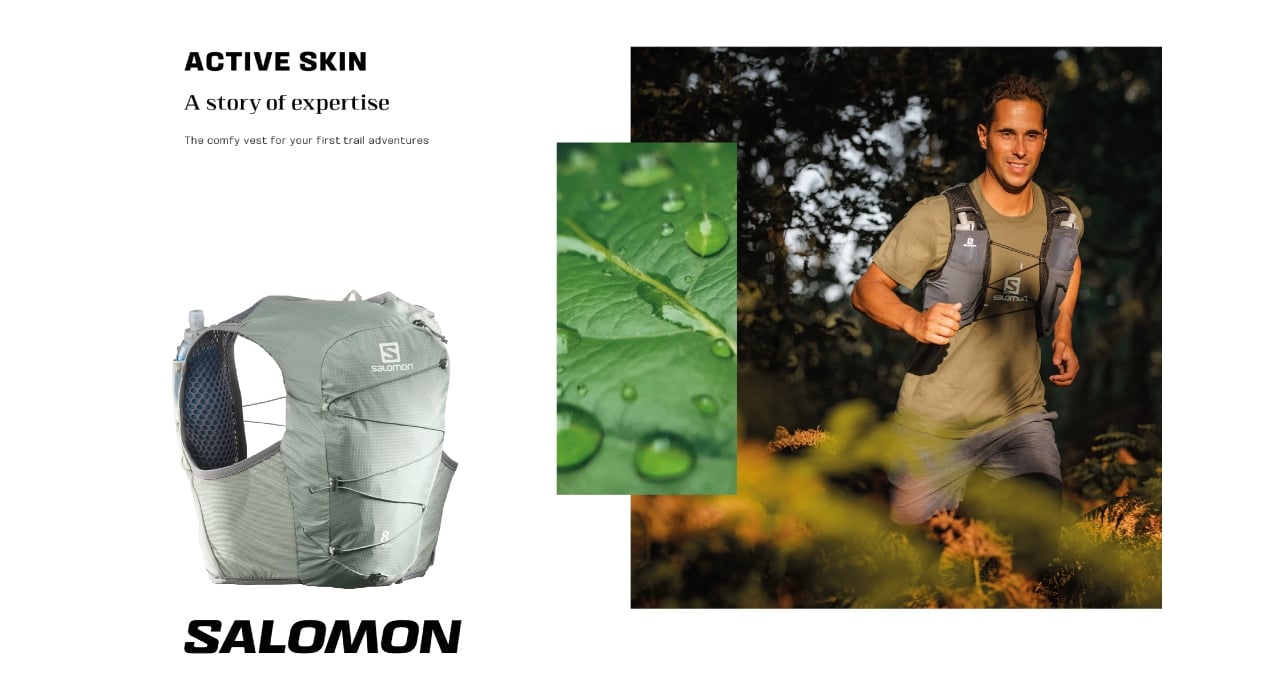 Salomon] Hydration Vest Rucksack Backpack ACTIVE SKIN 4 SET (Active Skin 4  Set)